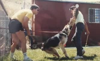man-k9-fon-and-manuel-training-dog-to-bite-retro
